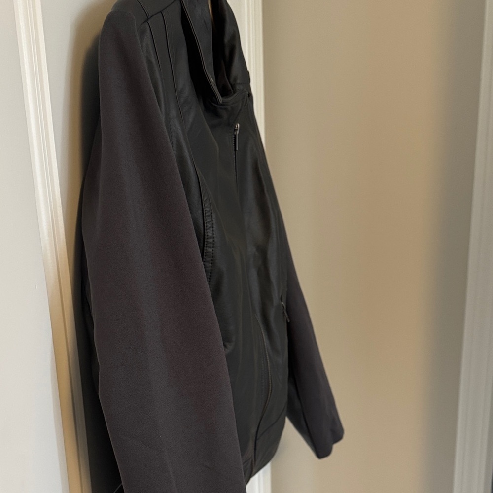 Torrid Black/Grey Leather Jacket - Picture 2 of 8